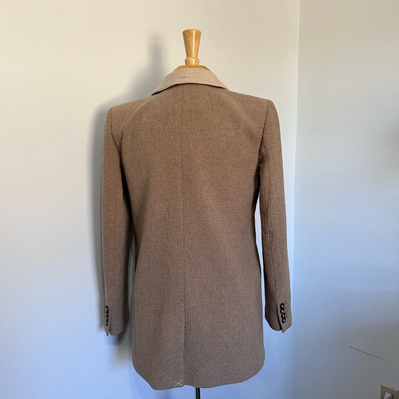 J. Crew Alfie Blazer with Contrast Collar Italian Cotton Wool Tan Size 6 - Picture 4 of 11